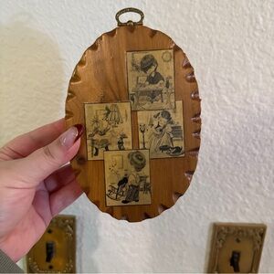 Vintage Wooden Wall Plaque